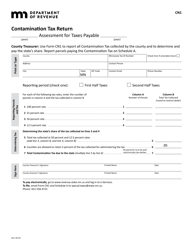 Form CN1 &quot;Contamination Tax Return&quot; - Minnesota