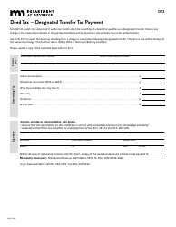Form DT2 &quot;Deed Tax - Designated Transfer Tax Payment&quot; - Minnesota