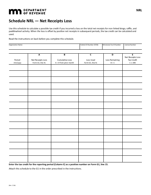 Schedule NRL  Printable Pdf