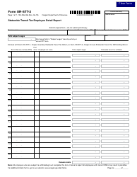 Form 150-206-006 (OR-STT-2) Statewide Transit Tax Employee Detail Report - Oregon