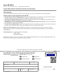Document preview: Form 150-104-172 (OR-706-V) Estate Transfer Tax Payment Voucher - Oregon