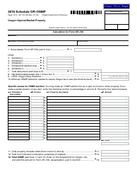 Form 150-104-004 Schedule OR-OSMP Oregon Special Marital Property - Oregon