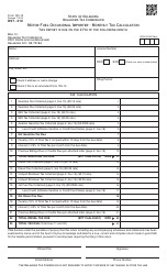 OTC Form DST-210 (105-13) Motor Fuel Occasional Importer - Monthly Tax Calculation - Oklahoma, Page 2