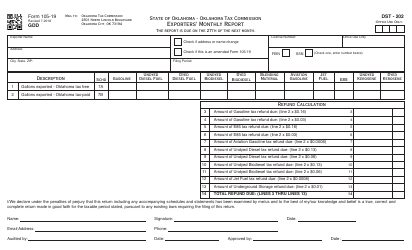 OTC Form 105-19 Exporters&#039; Monthly Report - Oklahoma, Page 2