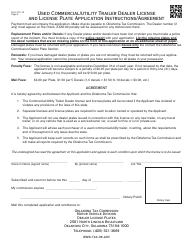 OTC Form 791-1a Used Commercial/Utility Trailer Dealer License and License Plate Application - Oklahoma, Page 2