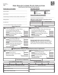 Document preview: OTC Form 796-A New Dealer License Plate Application - Oklahoma