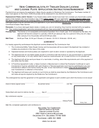 OTC Form 792-2a New Commercial/Utility Trailer Dealer License and License Plate Application - Oklahoma, Page 2