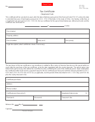 Document preview: Form DTE121N Tax Certificate (Negotiated Sale) - Ohio