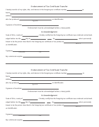 Form DTE121N Tax Certificate (Negotiated Sale) - Ohio, Page 2