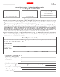 Form DTE23B Complaint Against the Continued Exemption of Real Property From Taxation - Ohio