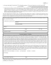 Form DTE23B Complaint Against the Continued Exemption of Real Property From Taxation - Ohio, Page 2