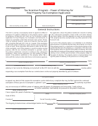 Form DTE24P Power of Attorney for Real Property Tax Exemption Application - Tax Incentive Program - Ohio