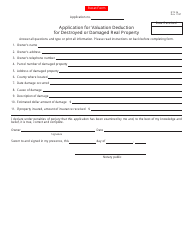 Document preview: Form DTE26 Application for Valuation Deduction for Destroyed or Damaged Real Property - Ohio