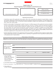 Form DTE23 Application for Real Property Tax Exemption and Remission - Ohio