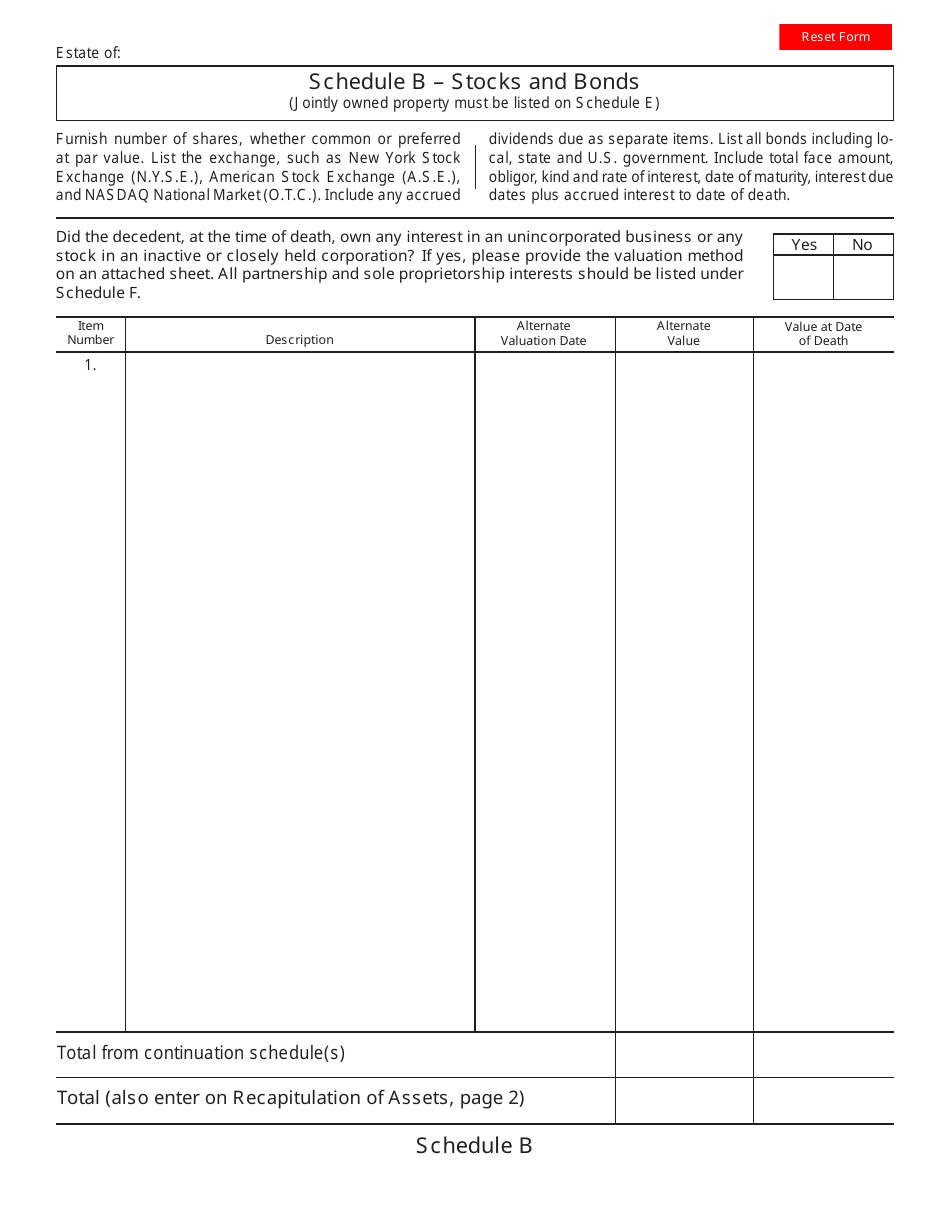 Ohio Stocks And Bonds - Fill Out, Sign Online And Download PDF ...