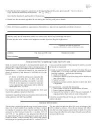 Form ET12a &quot;Application for Consent to Transfer Property or Other Interest of a Nonresident Decedent&quot; - Ohio, Page 2
