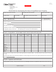 Document preview: Form ET35 Worksheet for Developing the Value of Qualified Farm Property - Ohio