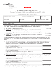 Document preview: Form ET34 Qualified Farm Property Valuation Election Application - Ohio