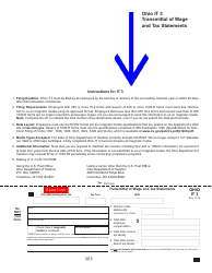 Document preview: Form IT3 Transmittal of Wage and Tax Statements - Ohio