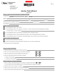Form ITTA Identity Theft Affidavit - Ohio