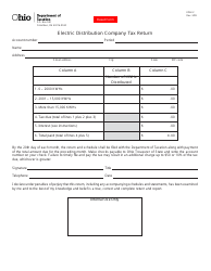 Form KWH2 &quot;Electric Distribution Company Tax Return&quot; - Ohio