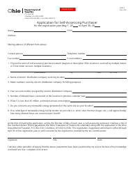 Form KWH3 Application for Self-assessing Purchaser - Ohio