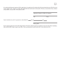 Form MF203 Application for License as a Retail Motor Fuel Dealer - Ohio, Page 2