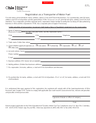 Document preview: Form MF207 Registration as a Transporter of Motor Fuel - Ohio