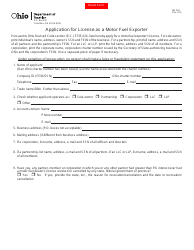 Document preview: Form MF204 Application for License as a Motor Fuel Exporter - Ohio