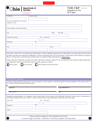 Document preview: Form TOB FBP Request to File by Paper - Ohio