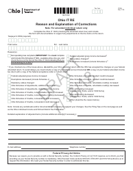 Form IT RE Reason and Explanation of Corrections - Draft - Ohio