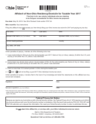 Form IT DA Affidavit of Non-ohio Residency/Domicile - Ohio