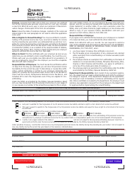 Form REV-419 Download Fillable PDF or Fill Online Employee's ...