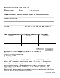 Tax Lien Standard Search or Copy Request - Minnesota, Page 2