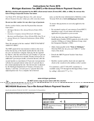 Document preview: Form 4576 (MBT-V) Michigan Business Tax E-File Annual Return Payment Voucher - Michigan