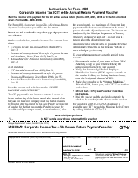 Document preview: Form 4901 (CIT-V) Michigan Corporate Income Tax E-File Annual Return Payment Voucher - Michigan