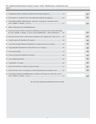 Form 1040ME Additional Worksheet to Report Certain &quot;other&quot; Modifi Cations to Maine Income Related to Federal Tax Law Changes After December 31, 2016 - Maine, Page 2