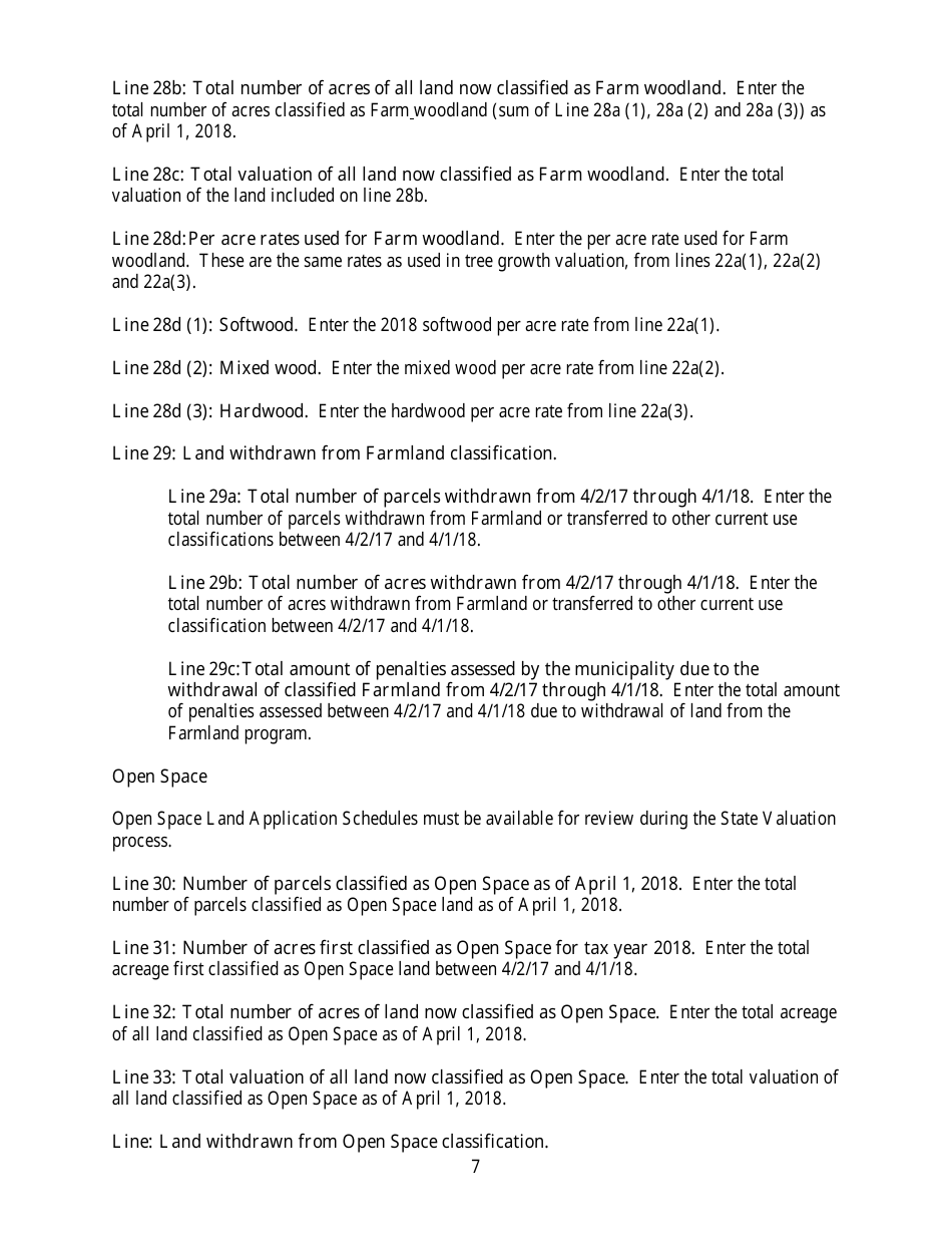 Instructions for Municipal Valuation Return - Maine, Page 7