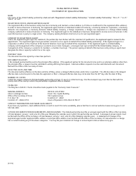 Statement of Qualification (Domestic Limited Liability Partnership) - Kentucky, Page 2