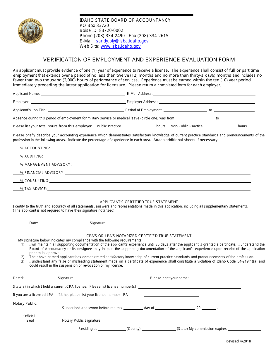 CPA License by Reciprocity - Idaho, Page 3