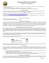 Re-exam Application Form - Uniform CPA Examination - Idaho
