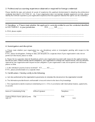 Application for CPA License: International Reciprocity - Idaho, Page 6