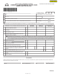 Form M-36 Combined Claim for Refund of Fuel Taxes Under Chapter 243, Hrs - Hawaii