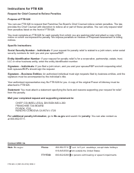 Form FTB626 Request for Chief Counsel to Relieve Penalties - California, Page 2