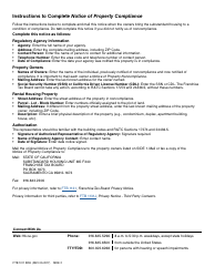 Form FTB1011 SRH Notice of Property Compliance Substandard Rental Housing - California, Page 2