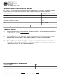 Document preview: Form FTB2058 Temporary Exemption/Suspension Request - California