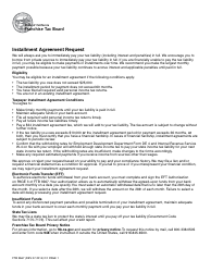 Form FTB3567 Installment Agreement Request - California