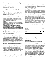 Form FTB3567 Installment Agreement Request - California, Page 2