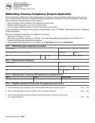 Form FTB4827 Withholding Voluntary Compliance Program Application - California