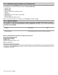 Form FTB4827 Withholding Voluntary Compliance Program Application - California, Page 2